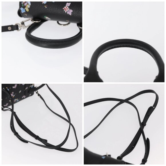 LOUIS VUITTON Floral Print Rock Me Backpack Leather Black M54848 Auth ka827M main image 12
